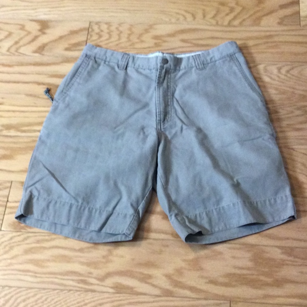 33 Columbia Casual Tan Khaki Flat Front Shorts